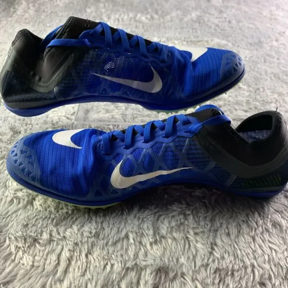 Nike Track Shoes Men 11 Blue White Black Green Zoom Mamba 3 Racing Spikes 706617 - Picture 3 of 13